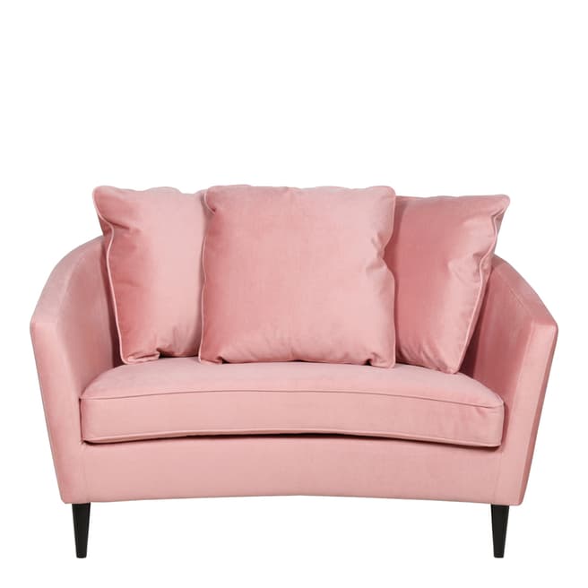 Living By Christiane Lemieux Monroe Love Seat Dusky Pink Velvet