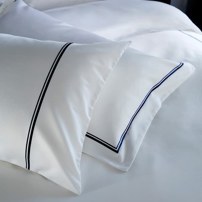 William Hunt Double Cord 1000TC Oxford Pillowcase, Navy
