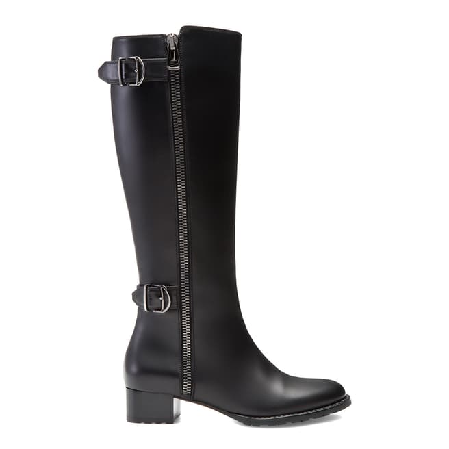 BALLY Black Leather Halette Riding Boot