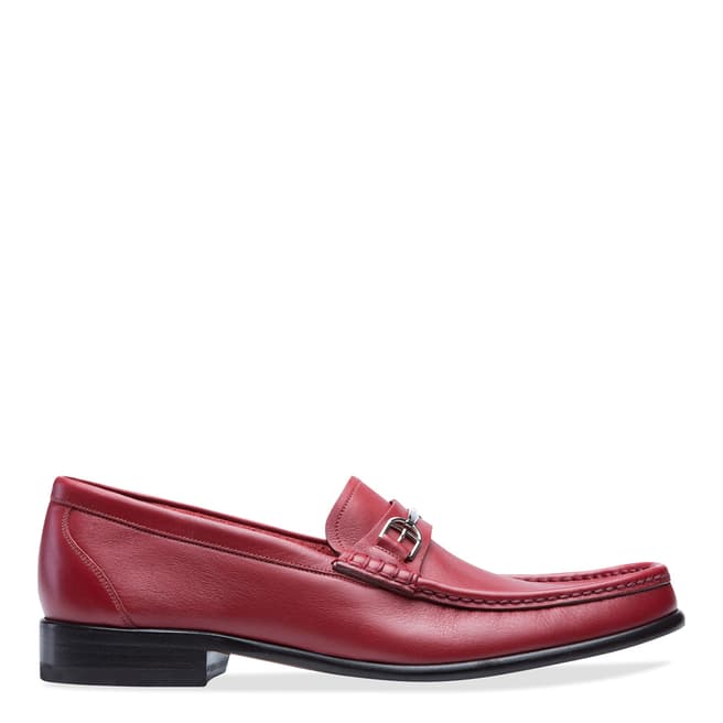 BALLY Red Grained Lorian Moccassin