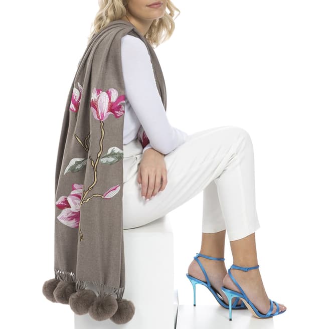 JayLey Collection Mocha Luxury Cashmere Blended Wrap