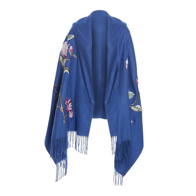 JayLey Collection Cobalt Blue Embroidery Wrap
