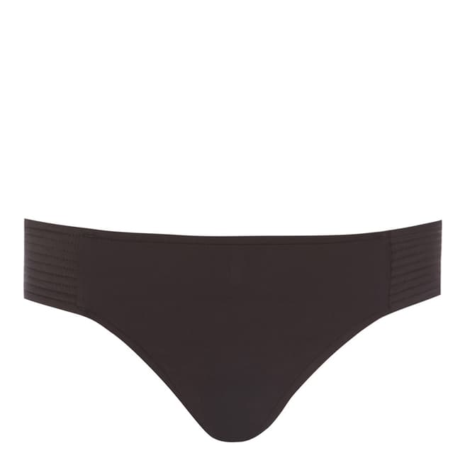 Seafolly Black Quilted Side Retro Brief
