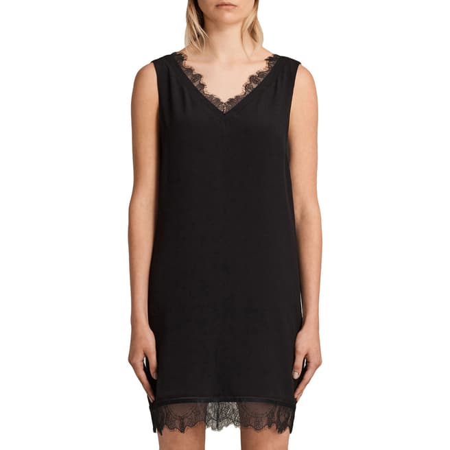 AllSaints Black Camia Lace Dress