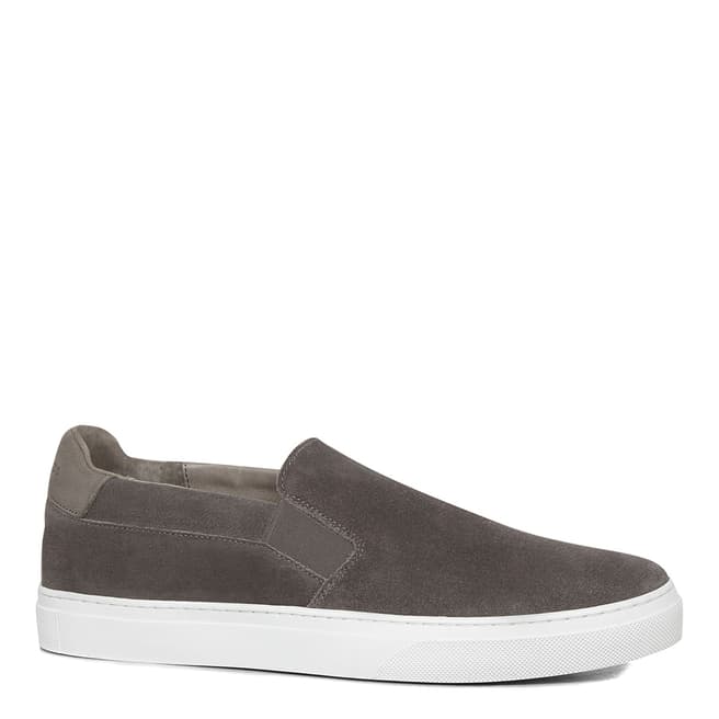 AllSaints Charcoal Eno Suede Leather Trainers