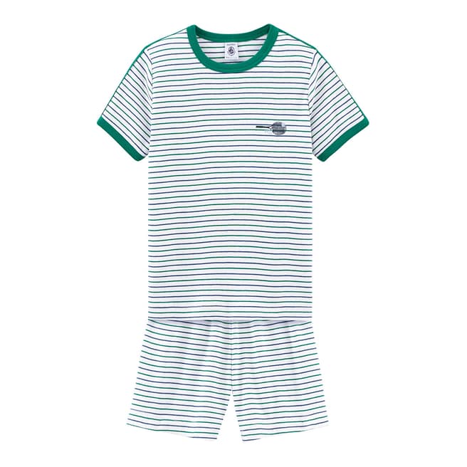 Petit Bateau Off White/Stripe Short Pyjamas