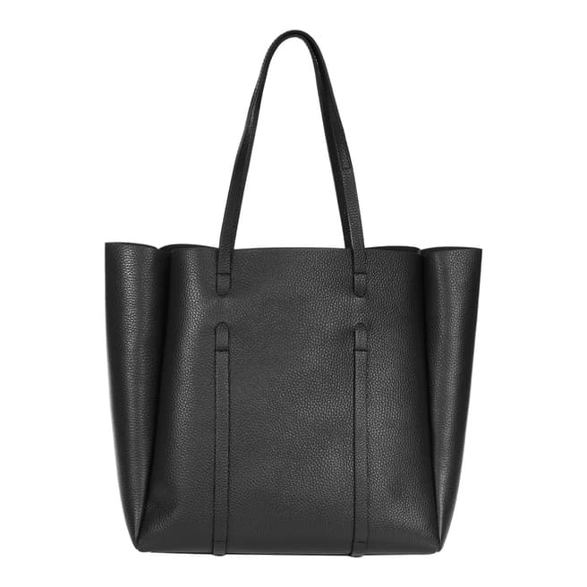 Massimo Castelli Black Leather Shoulder Bag