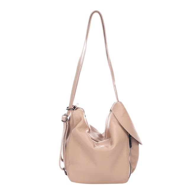 Giulia Massari Pink Leather Shoulder Bag