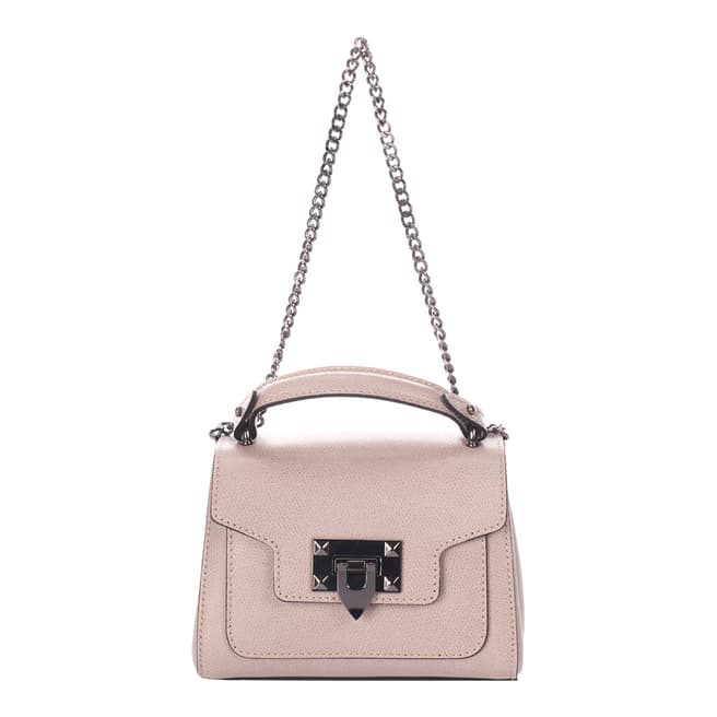 Lisa Minardi Blush Leather Top Handle Bag 