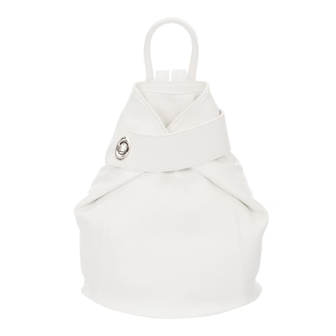 Lisa Minardi White Leather Backpack