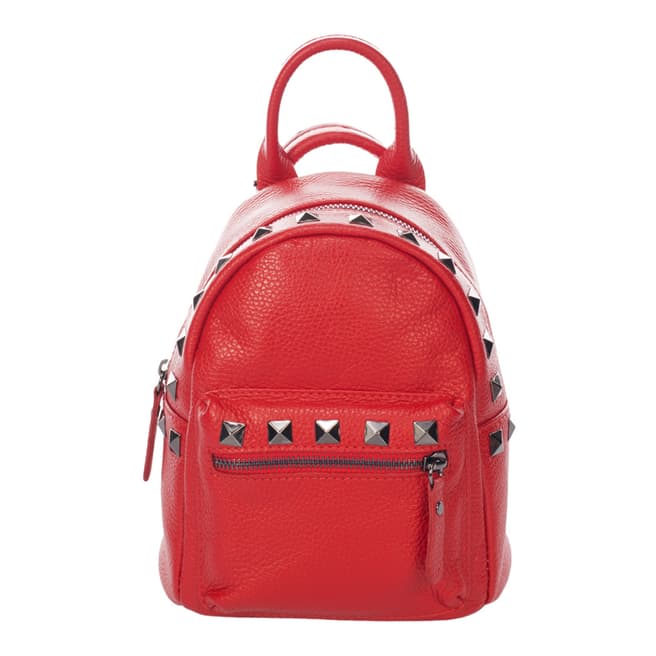 Massimo Castelli Red Stud Detail Backpack