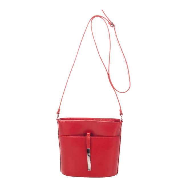 Lisa Minardi Red Polished Leather Keyring Bag