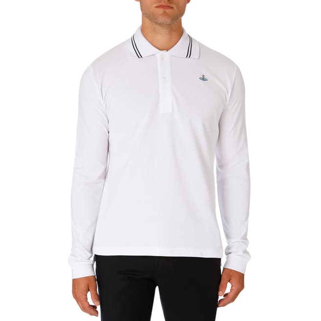Vivienne Westwood White Long Sleeve Polo Shirt