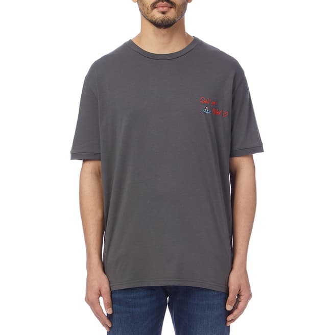 Vivienne Westwood Grey Embroidered Oversized T-Shirt