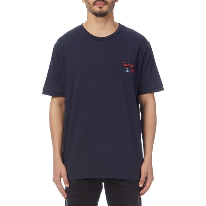 Vivienne Westwood Navy Embroidered Oversized T-Shirt