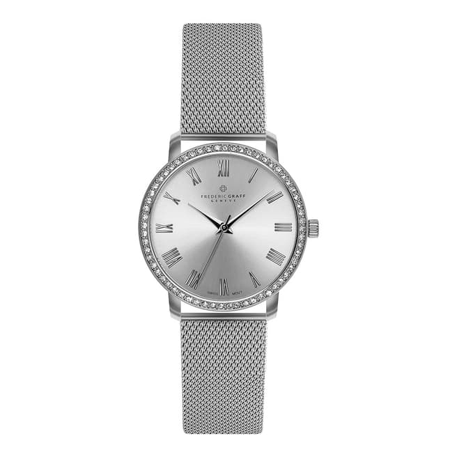 Frederic Graff Women's Silver Ruinette Mesh Watch 36mm