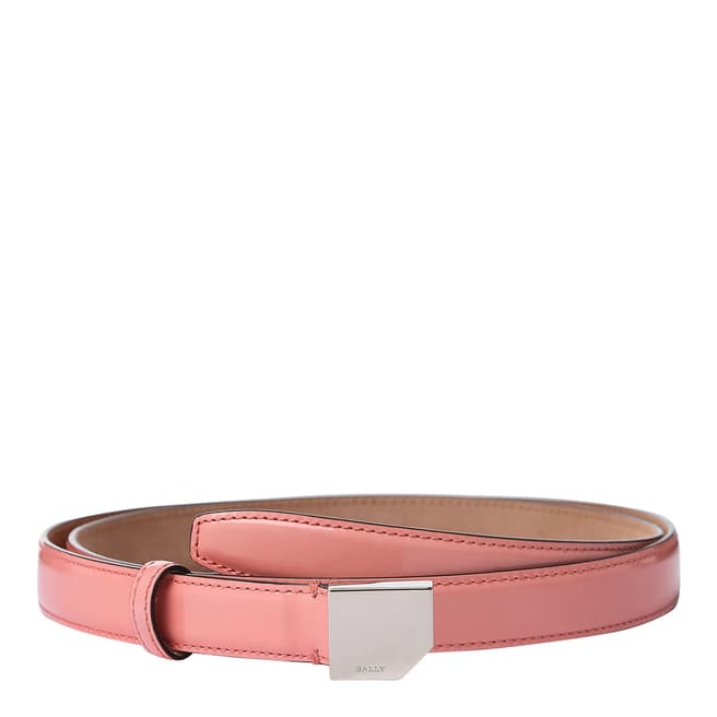 BALLY Flamingo Mosconi Leather Skinny Belt