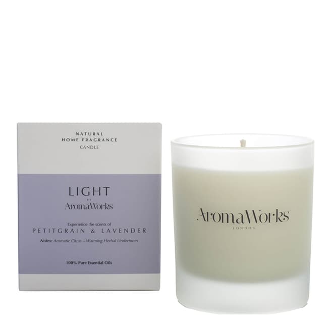 AromaWorks Light Range  Petitgrain & Lavender 30cl Candle