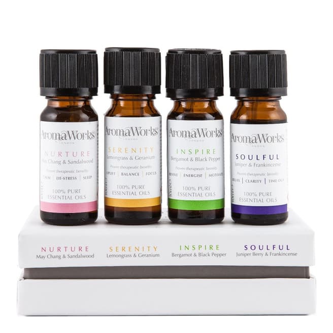AromaWorks Box of Essential Oils Set of 4