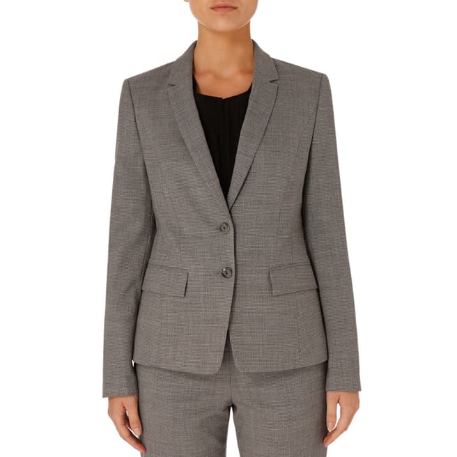 BOSS Grey Jewisa Wool Stretch Suit Jacket