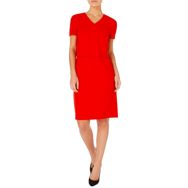BOSS Red Demita Wool Stretch Dress