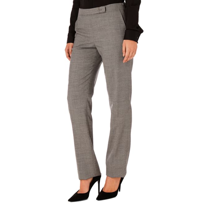 BOSS Grey Tafena Wool Stretch Suit Trousers