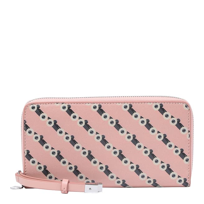 BOSS Pink Road Zip Around Leather Purse