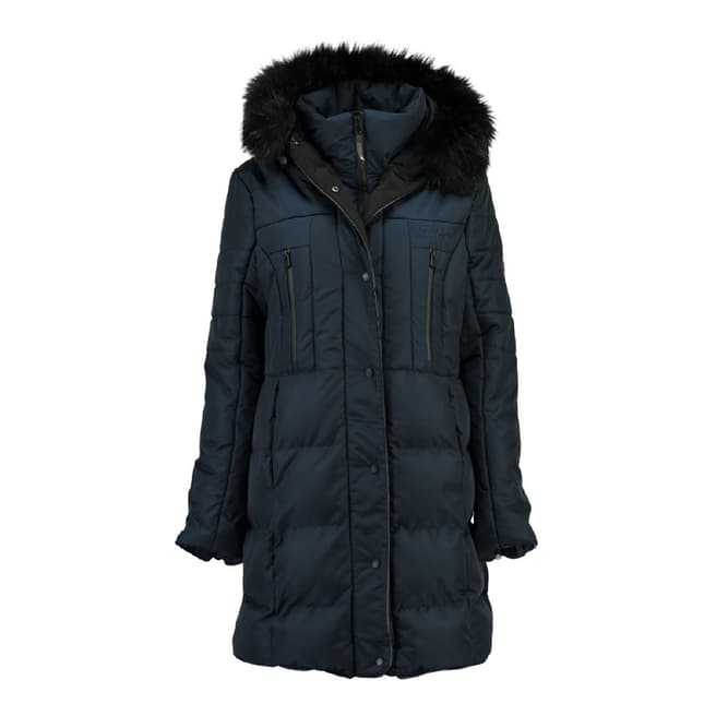 Geographical Norway Womens Navy Diaz Parka Jacket