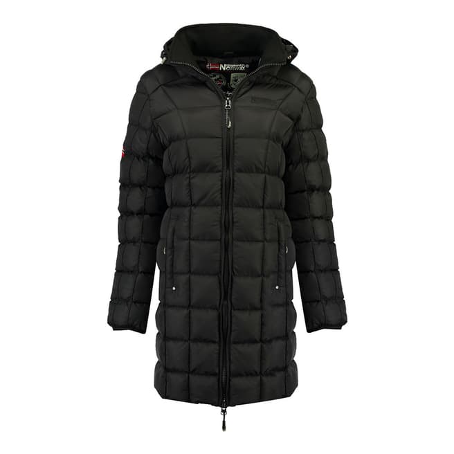 Geographical Norway Black Babette Long Jacket 