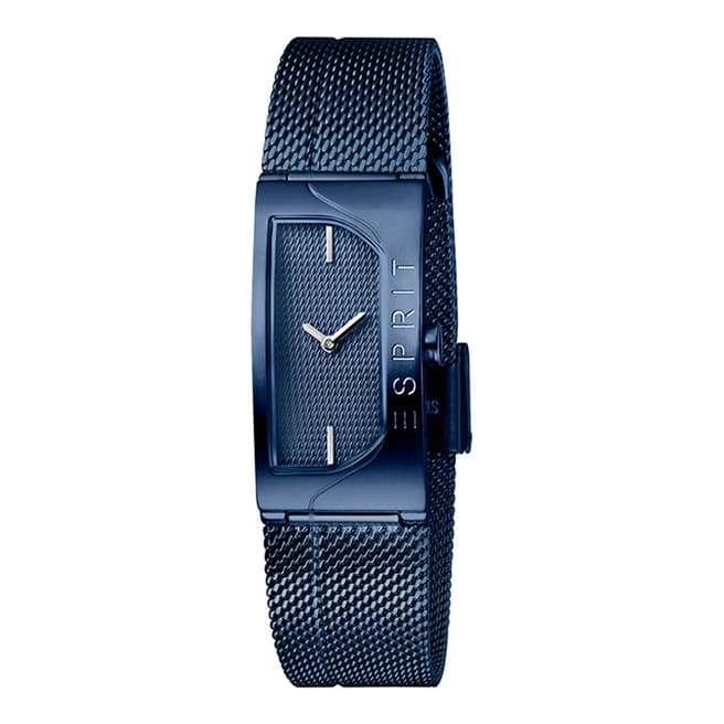 Esprit Dark Blue Stainless Steel Mesh, Ip Blue Color Plated Watch