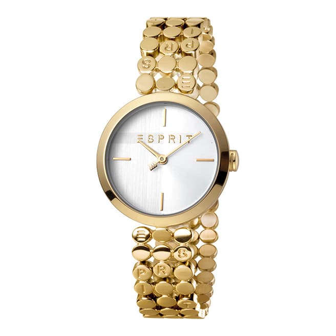 Esprit Silver Stainless Steel Gold Plated Watch