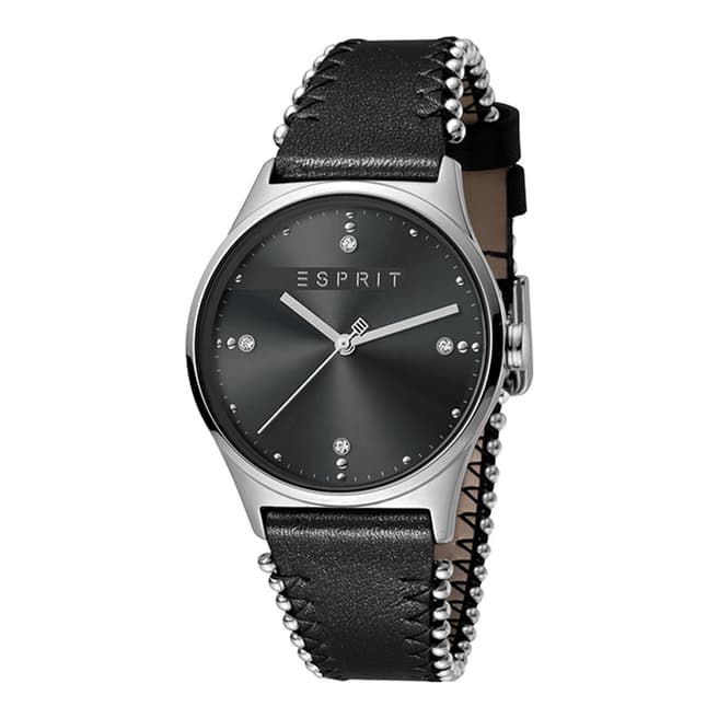 Esprit Black Black Calf Leather Watch