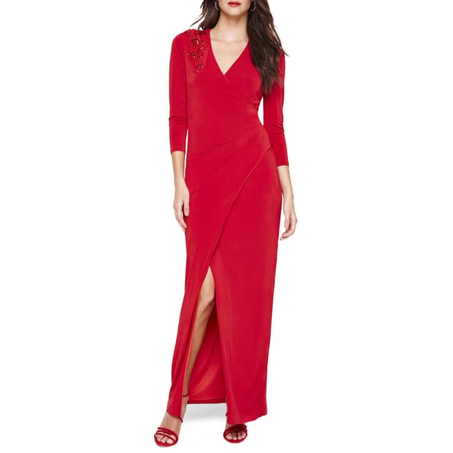 Damsel In A Dress Red Samia Slinky Maxi Dress