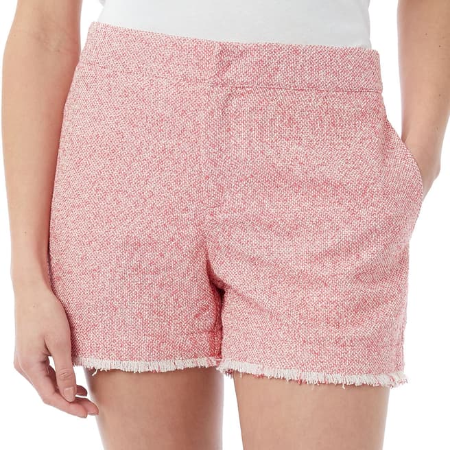 hush Pink Frayed Tweed Shorts