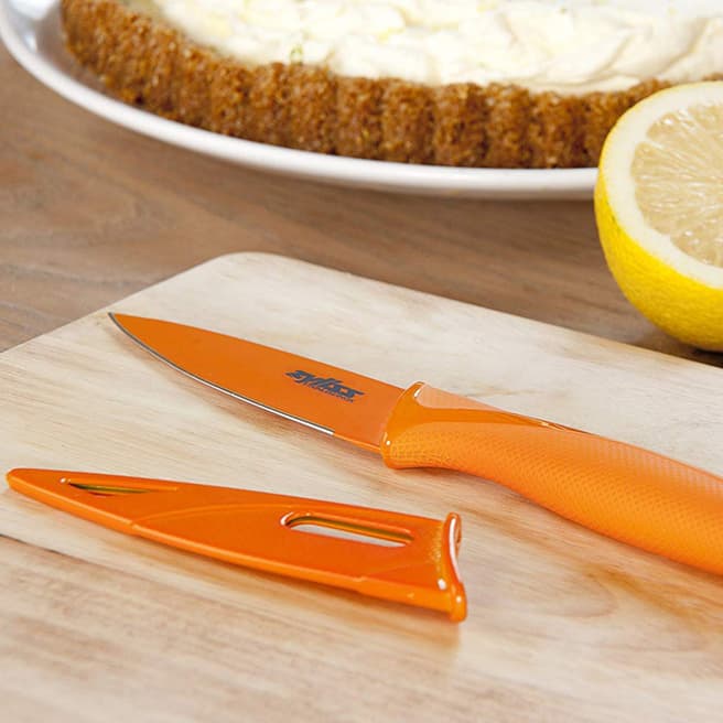 Zyliss Orange Non-Stick Coated Paring Knife, 9cm
