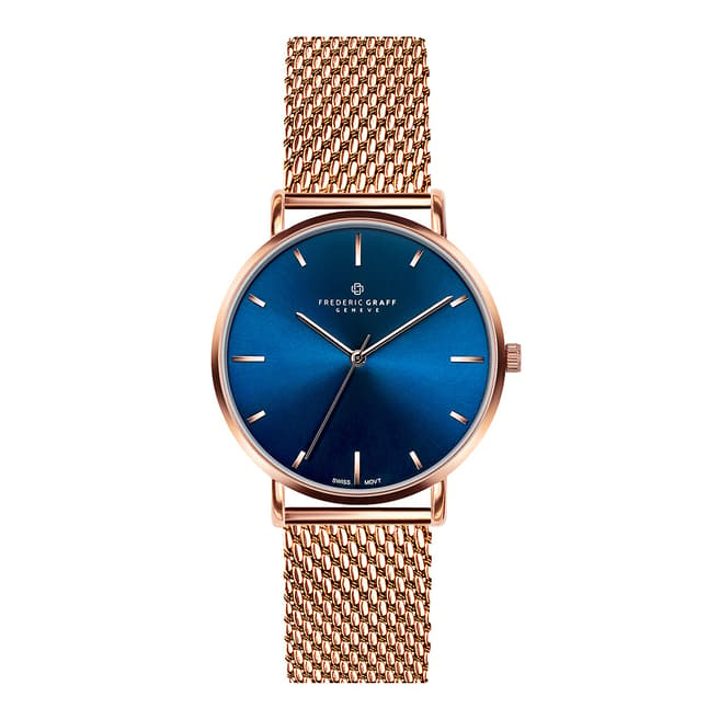 Frederic Graff Unisex Rose Gold Mont Fort Mesh Watch 40mm