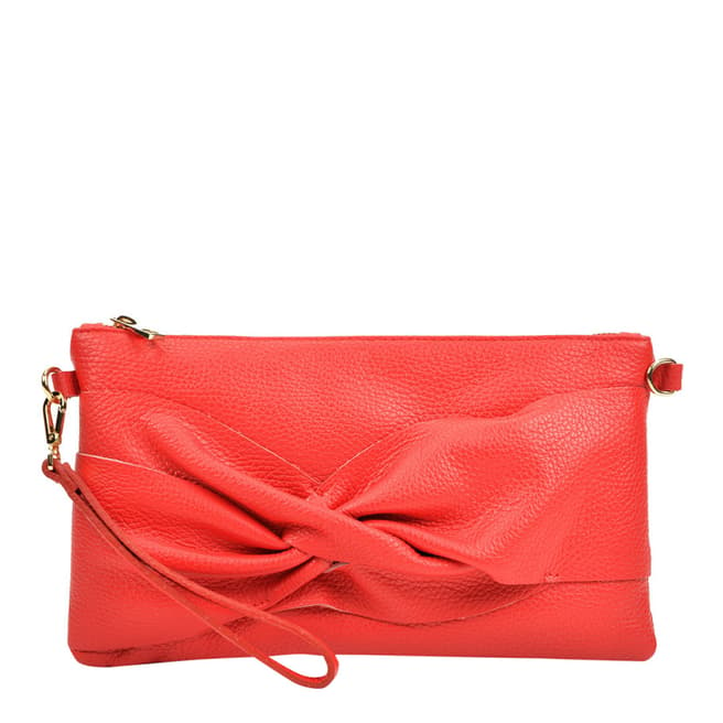 Carla Ferreri Red Leather Shoulder Bag