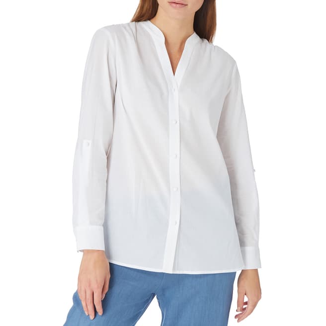Laycuna London White Collaress Button Through Shirt