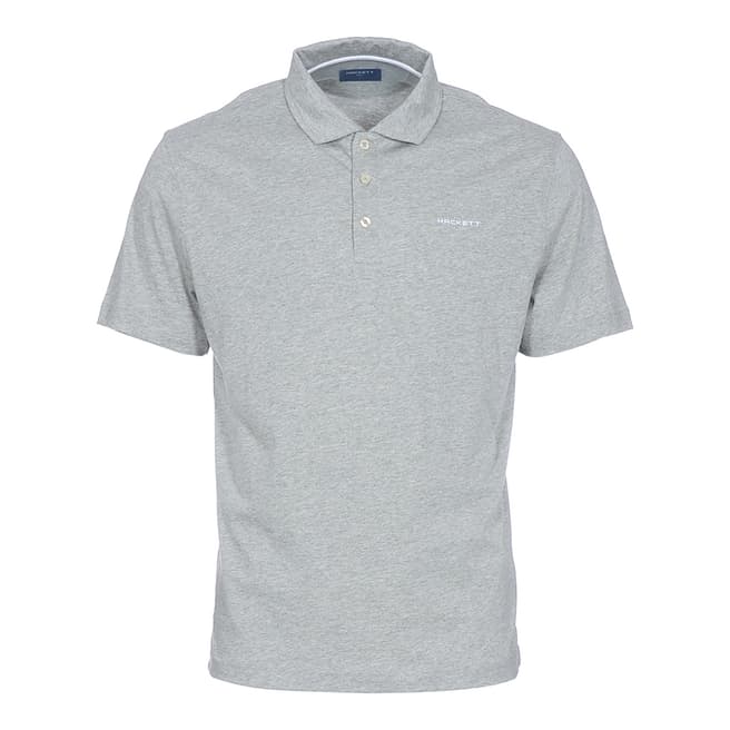 Hackett Grey Washed Jersey Polo Shirt