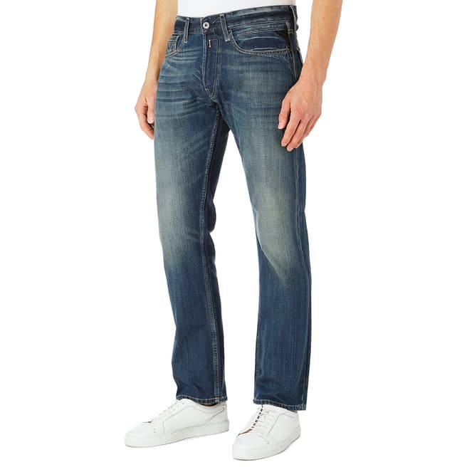 Replay Blue Denim Newbill Comfort Fit Jeans