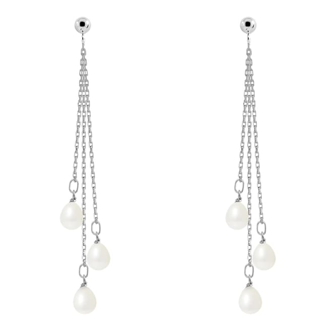 Mitzuko Natural White Falling Pear Pearl Earring 5-6mm