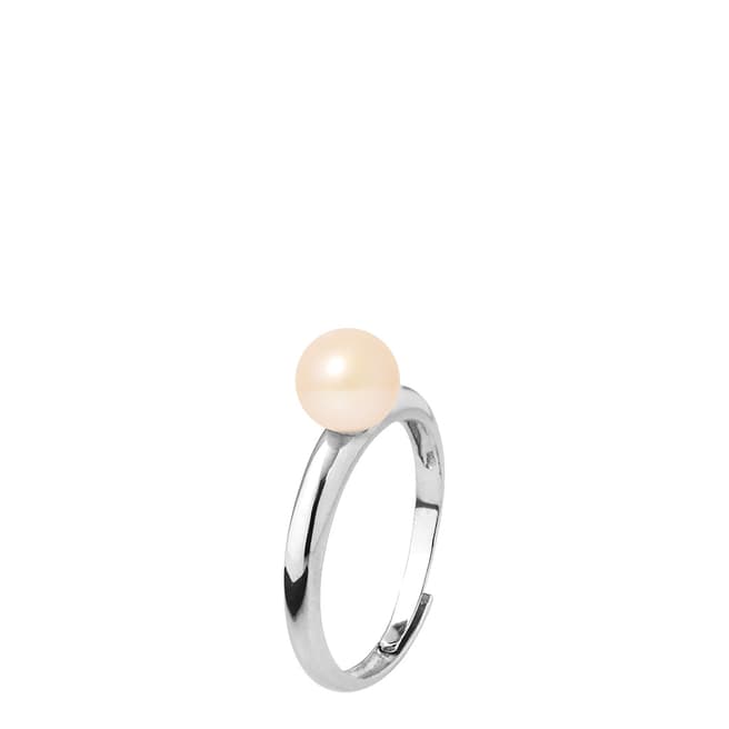 Mitzuko Natural Pink Silver Round Pearl Ring 6-7mm