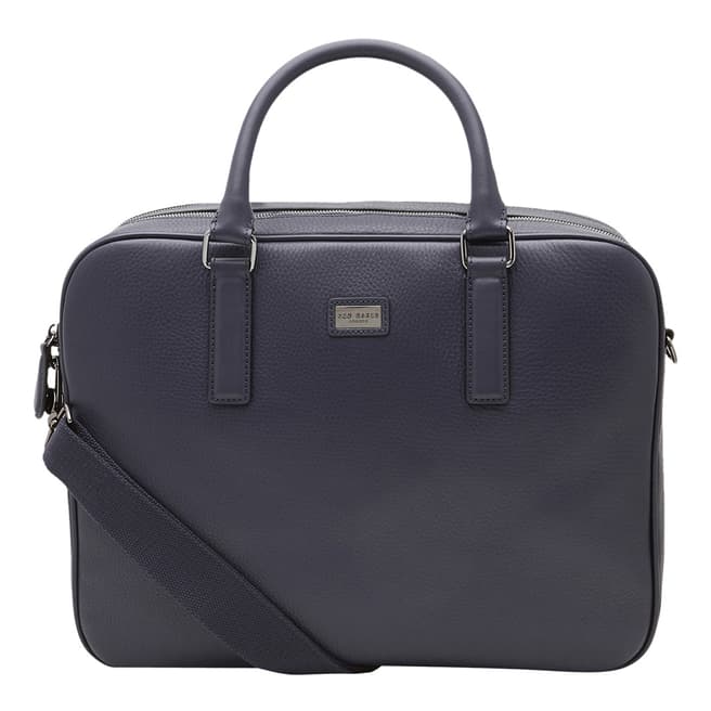 Ted Baker Navy Leather Document Bag