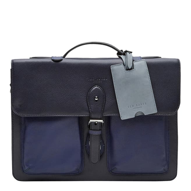 Ted Baker Navy Leather Satchel