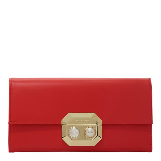 Ted Baker Bright Orange Pearl Lock Front Flap Matinee