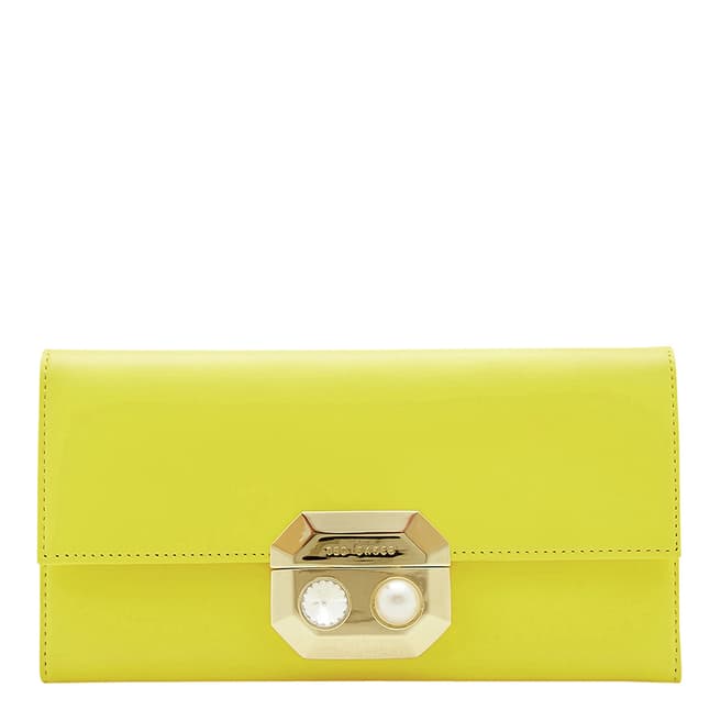 Ted Baker Yellow Pearl Lock Front Flap Matinee