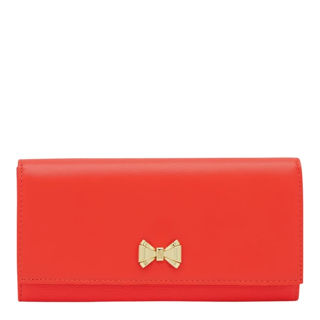 Ted Baker Bright Orange Curved Bow Fold Matinee