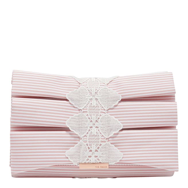 Ted Baker Pink Biancaa Box Pleat Bow Evening Bag