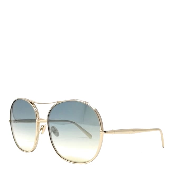 Chloe Women's Gold/Green Navigator Sunglasses 61cm