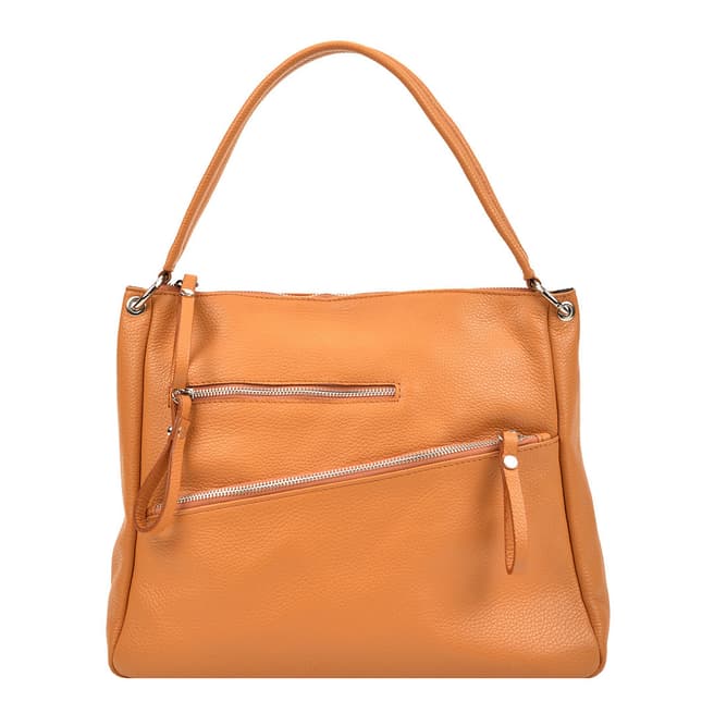 Carla Ferreri Brown Leather Handbag